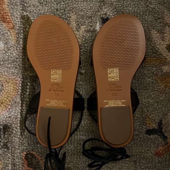 NEW J Crew Sorrento lace-up gladiator sandals in leather, black - 6.5 - Picture 6 of 6